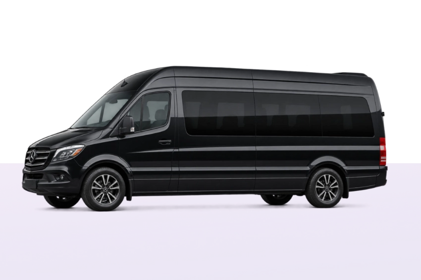 Executive black sprinter van